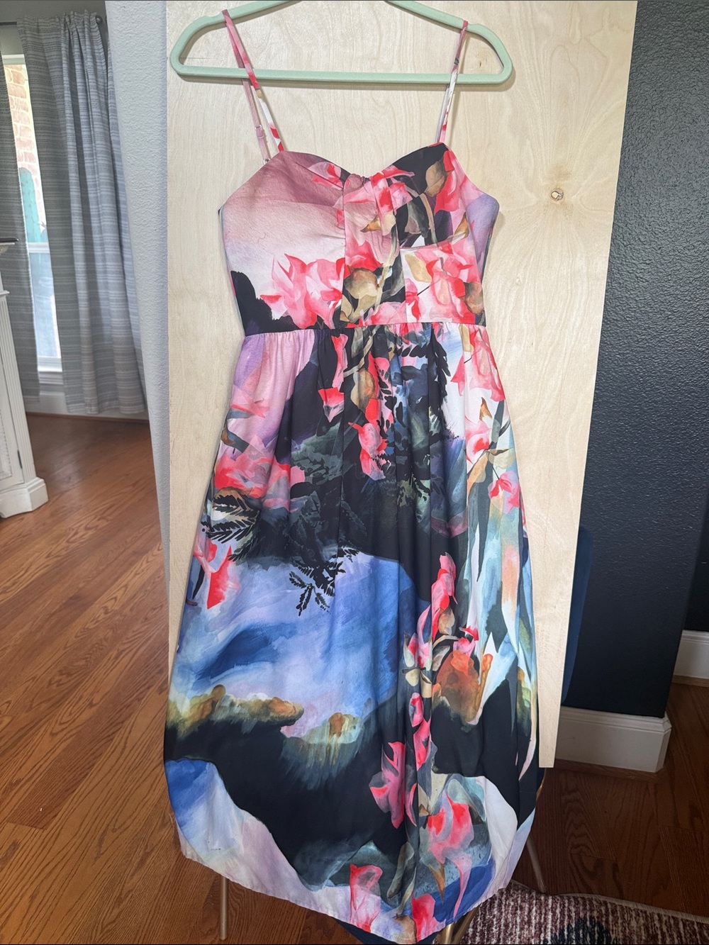 Corey Lynn Calter Pink Floral Midi Dress